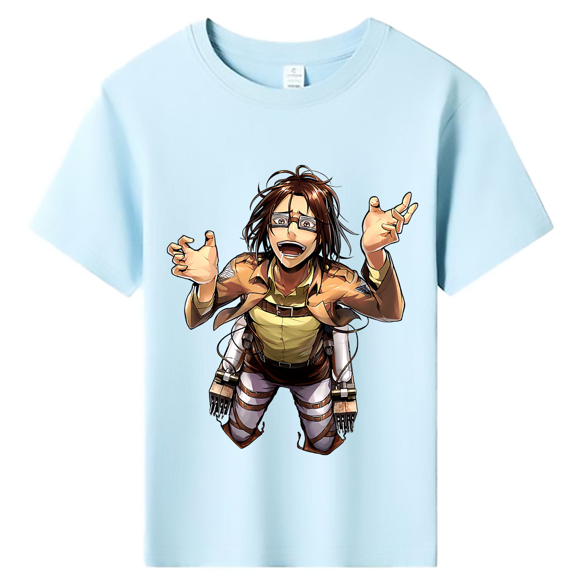 （画像用） 進撃の巨人 ハンジ·ゾエ Attack on Titan Hanji Zoe 綿100％キッズTシャツ（フロントプリント）